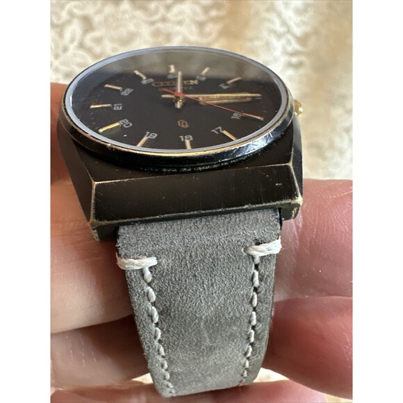 Rare Citizen 6101-S05413 Black Tone Quartz Day Date Military Time Watch - Picture 8 of 8